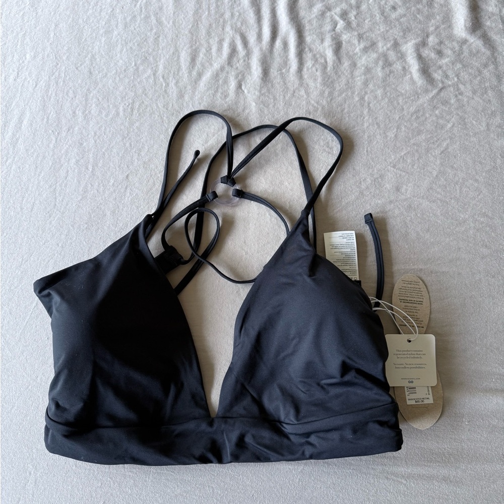 Prana Black Strappy Women's bikini top XL